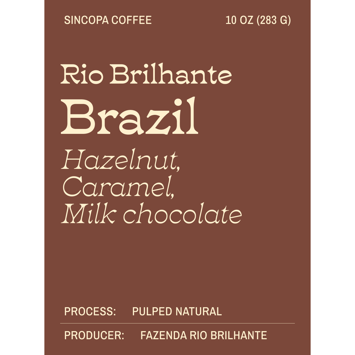 Brazil Rio Brilhante - Pulped Natural Process