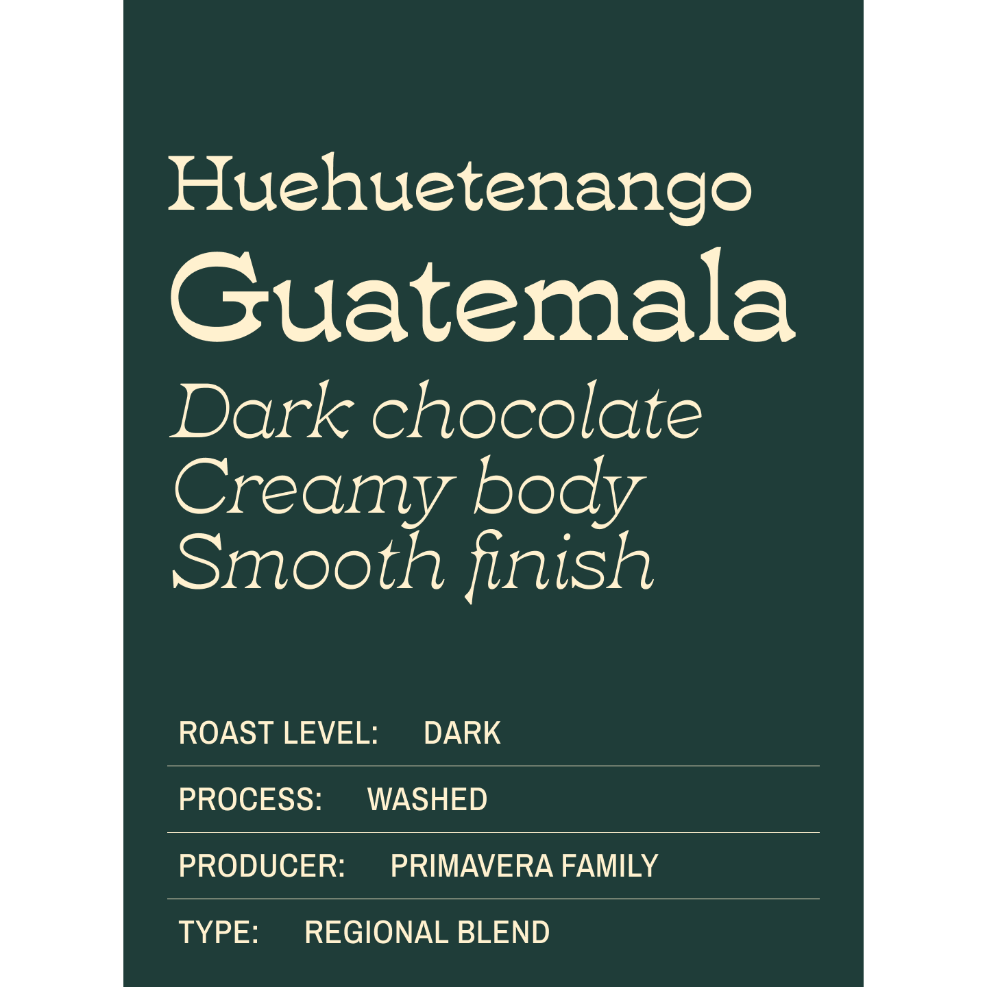 Guatemala Huehuetenango - Primavera Family Small Producers